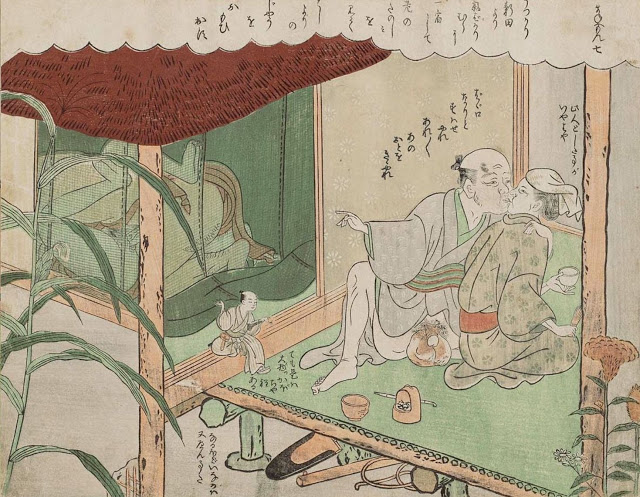 Hành trình học đạo làm tình của chàng hạt đậu trong bộ tranh Shunga của Harunobu | Nghệ Thuật Xưa