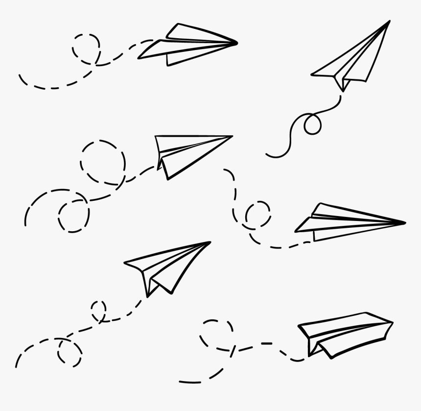 Nhiều máy bay giấy bay lượn 