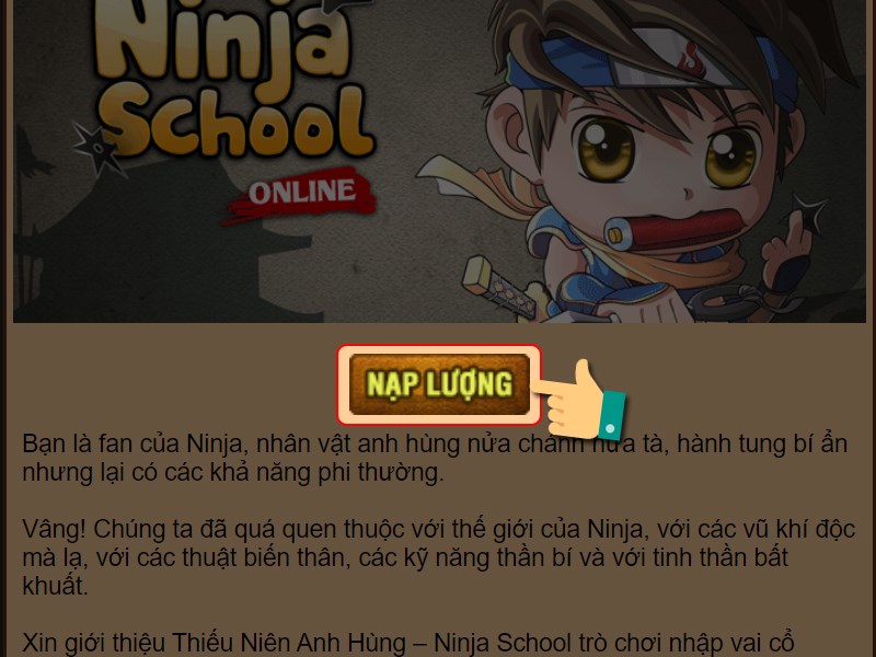 5 cách nạp Ninja School an toàn, nhanh chóng: Chi tiết từng bước