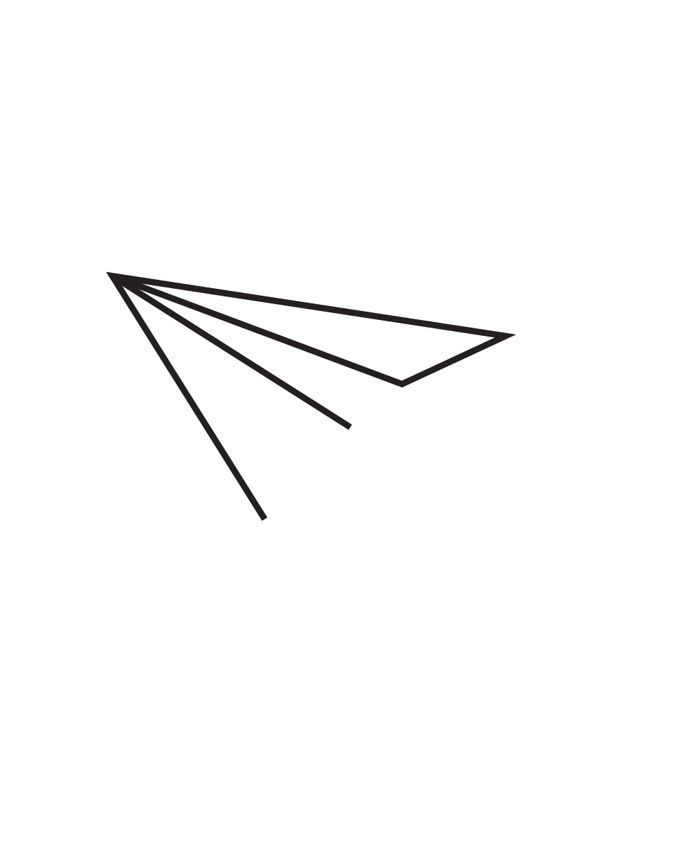 Bước 5: Vẽ cánh trái của máy bay giấy