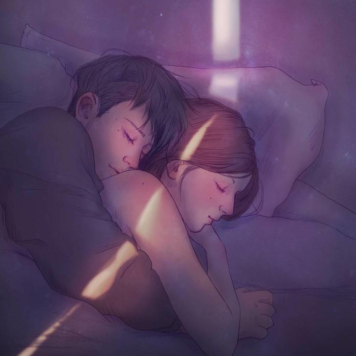Hình hình ảnh ôm nhau ngủ dễ dàng thương