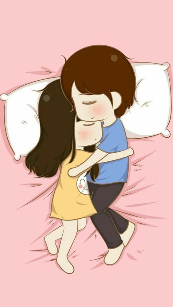 Hình hình họa ôm nhau ngủ dễ dàng thương