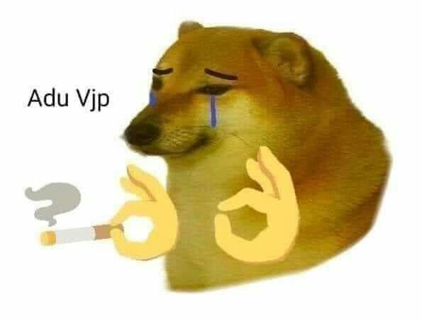 Meme cheems hút thuốc adu vip