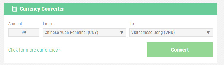 quy đổi số tiền Nhân Dân Tệ sang Việt Nam Đồng